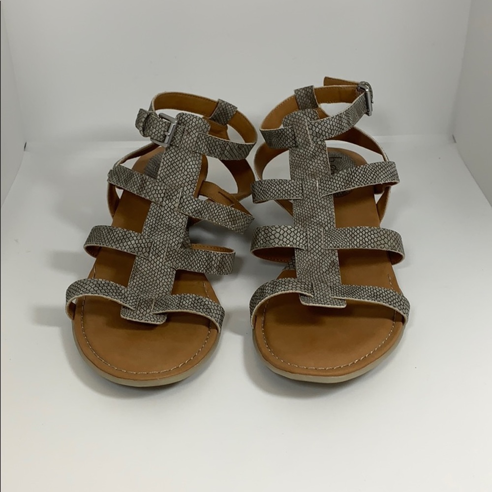 B.O.C Heidi Grey Exotic Print Sandals Wms 10M